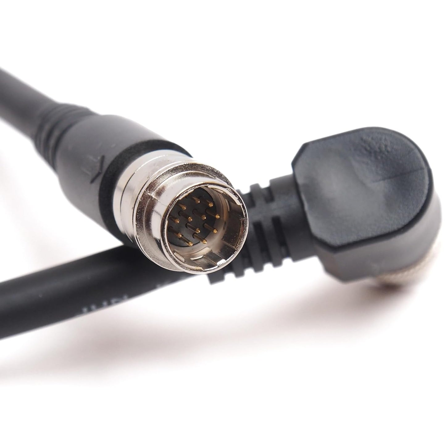 12 Pin Hirose Cable, 90 Degree Right Angle Male to Female Pigtail