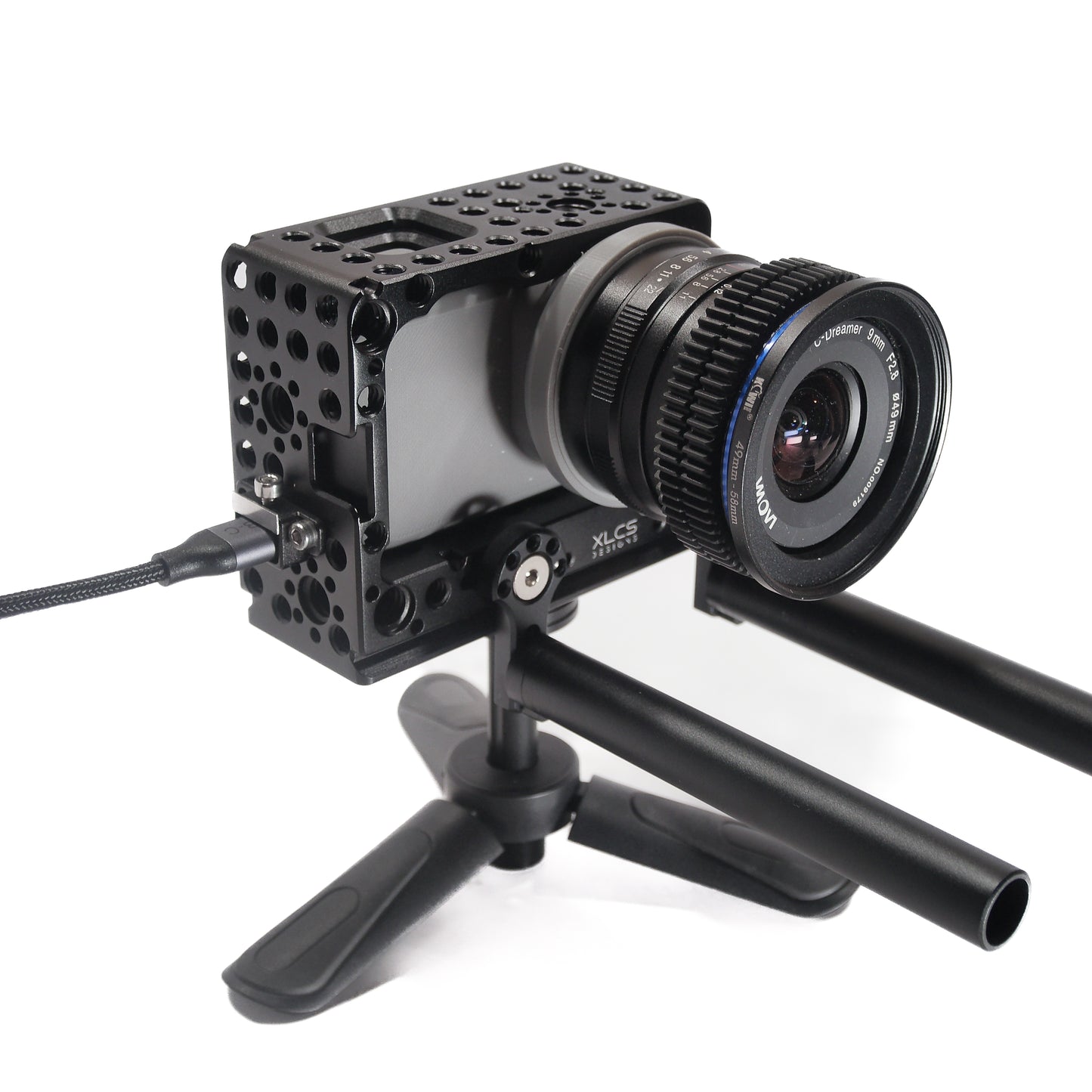 GoPro MISSION 1 ILS cage with Dogbone 15mm rod support