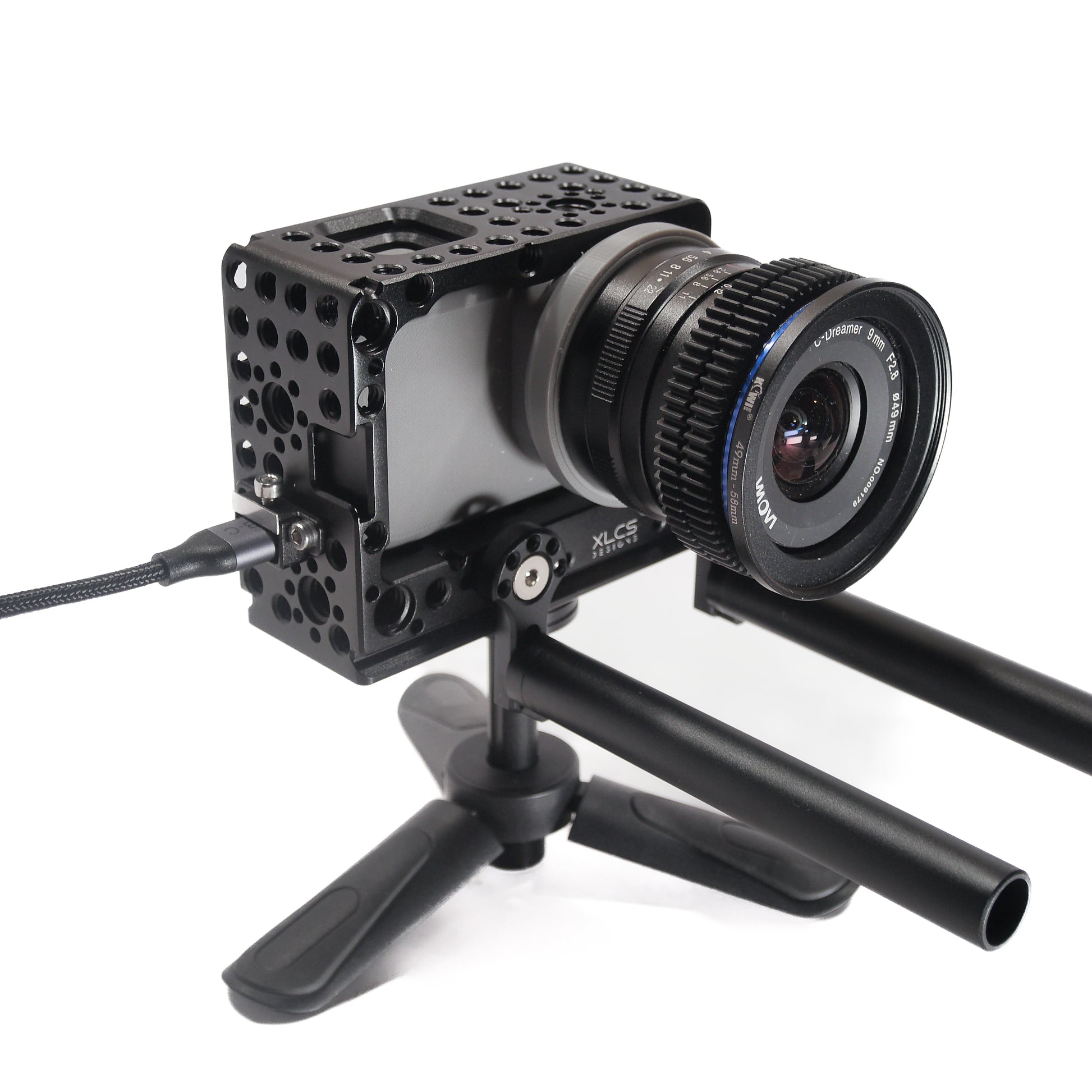 GoPro MISSION 1 ILS cage with Dogbone 15mm rod support